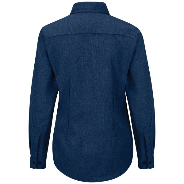 Bulwark Women's Lightweight Comfort Navy Woven Shirt in Navy